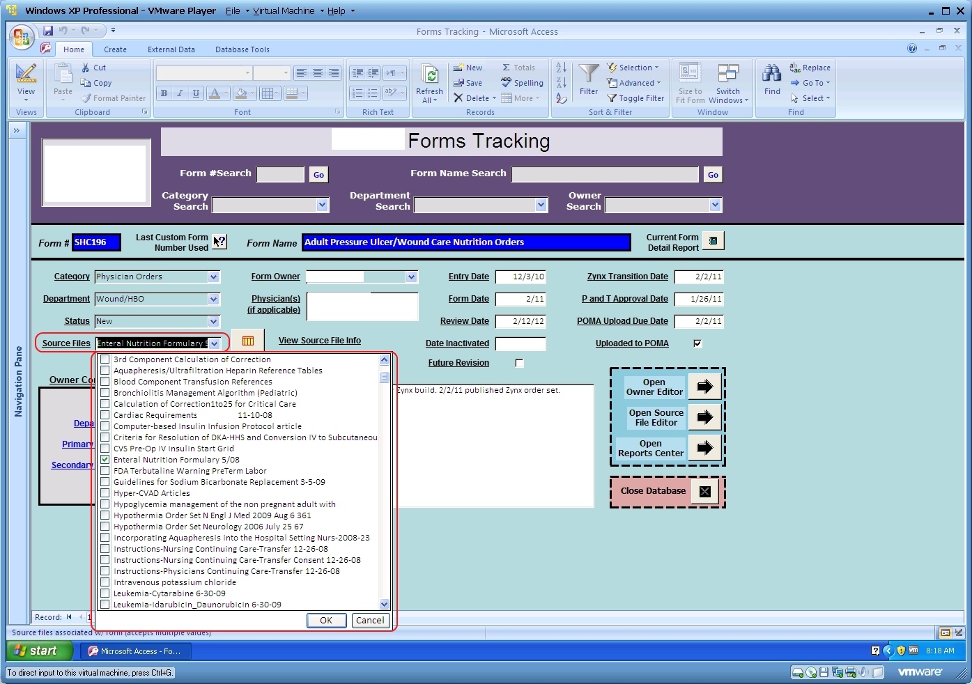 С каким типом баз данных работает программа microsoft access 2007