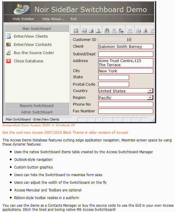 Solved: access: create a menu sidebar | Experts Exchange