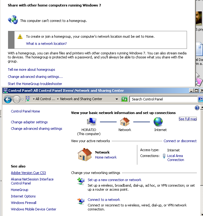 cannot change network adapter settings windows 7