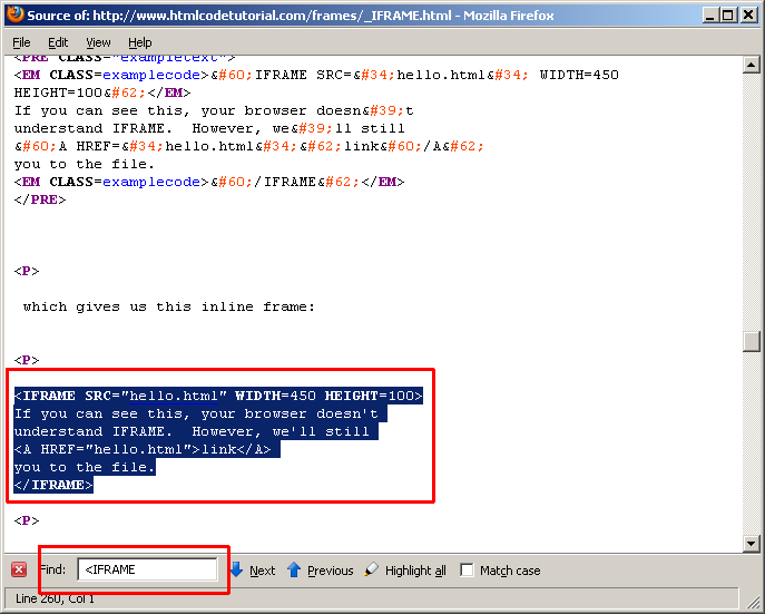 Solved: get html code out of iframe tag | Experts Exchange