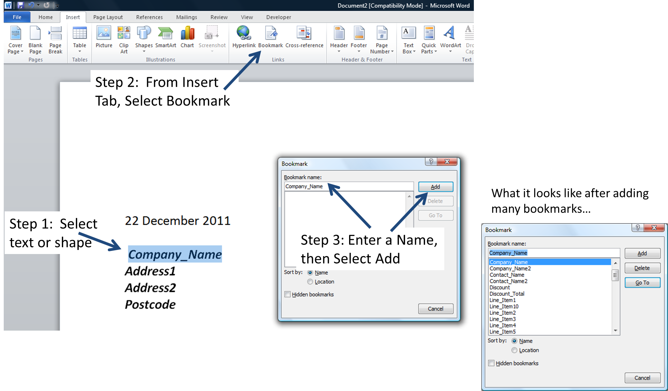 auto populate word document from excel office 2019