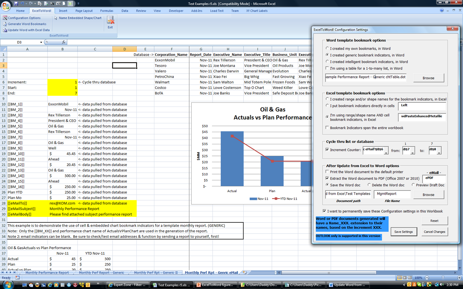 auto populate word document from excel office 2019