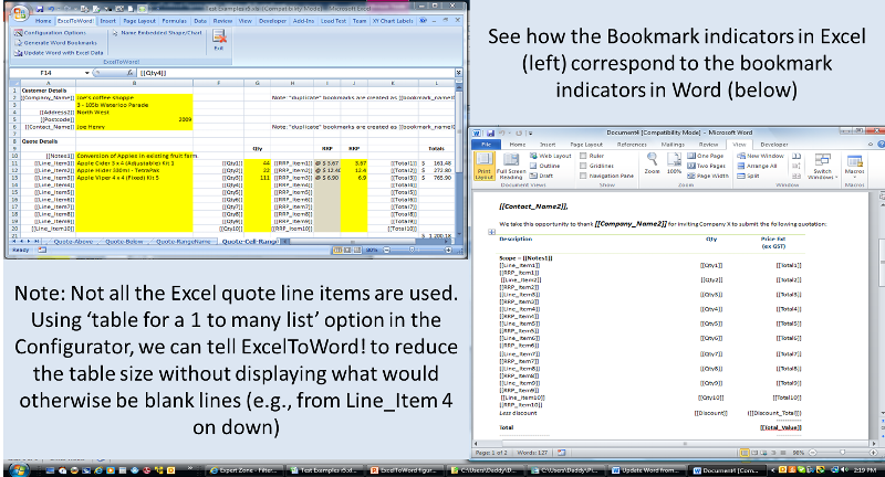 How to quickly and accurately populate Word documents with Excel data