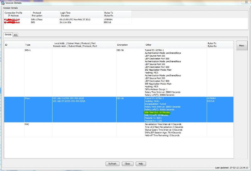 Solved Cisco ASA 5520 SitetoSite VPN TUNNEL keeps disconnecting