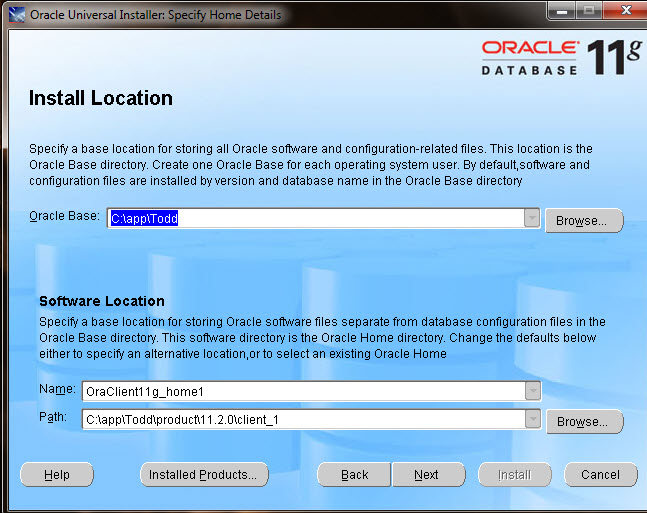 Как сменить oracle home