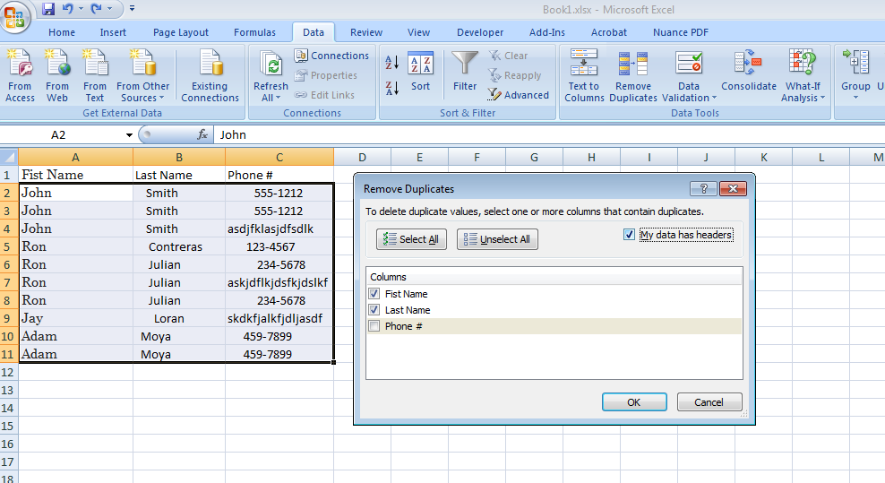 excel-2010-how-to-filter-out-duplicate-names-in-a-sheet-solutions