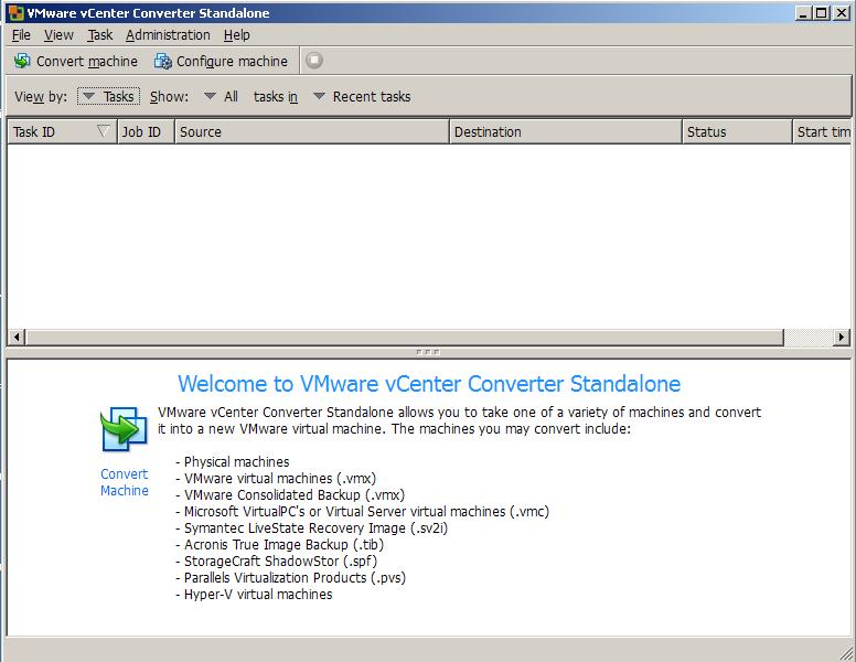 vmware vcenter converter standalone acronis true image