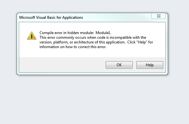 2016 excel for mac compile error in hidden module thisworkbook