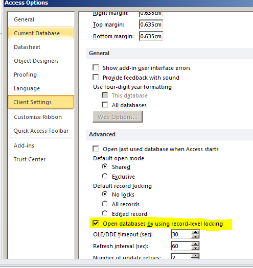 Solved: Office Access 2010 - record level locking group policy ...