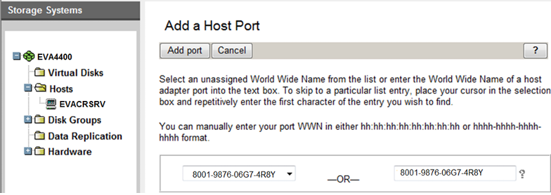 Add Host Port1