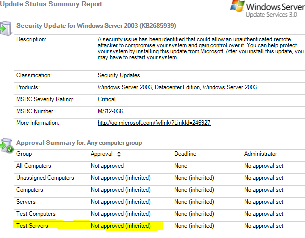 Solved: WSUS Replica Servers not getting approvals | Experts Exchange