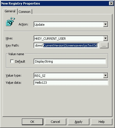 Solved: GPO to set the TEXT for ssText3d.scr? | Experts Exchange