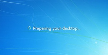 windows 7 preparing your desktop