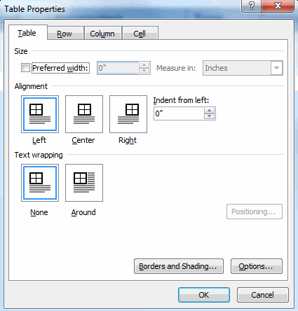 Solved: Problem with tables in Microsoft Word 2007 | Experts Exchange