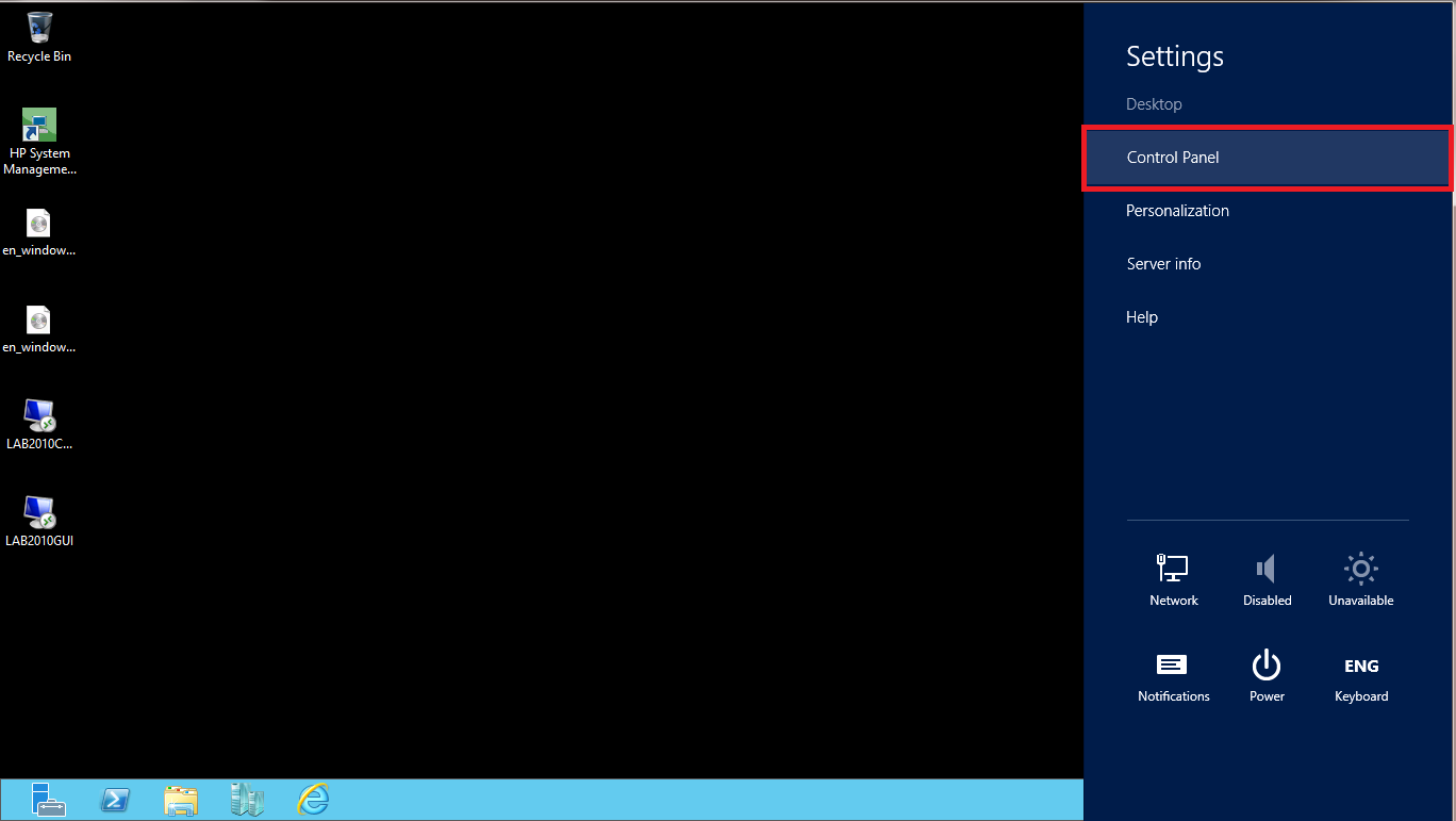 windows 10 control panel has no recovery option