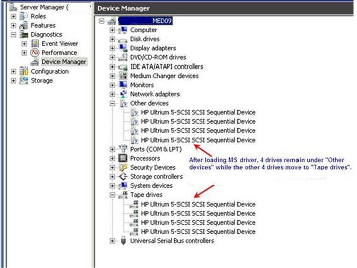 Solved Netbackup media servers could not detect Oracle SL500 FC tape
