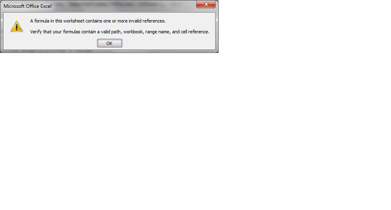 error pop up