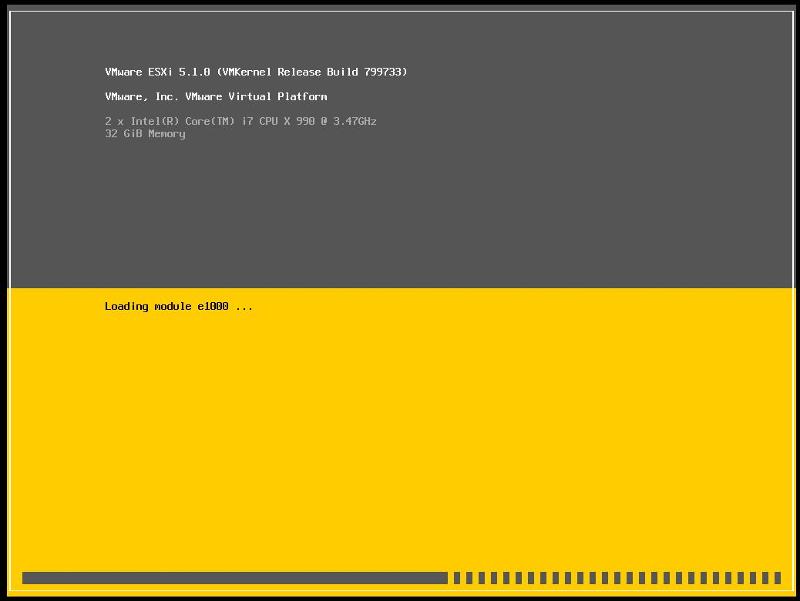 VMware ESXi 5.1 Startup