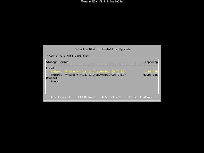 Select a Disk to Install