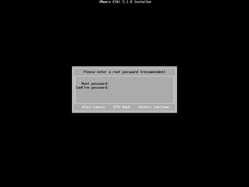 Enter a root password