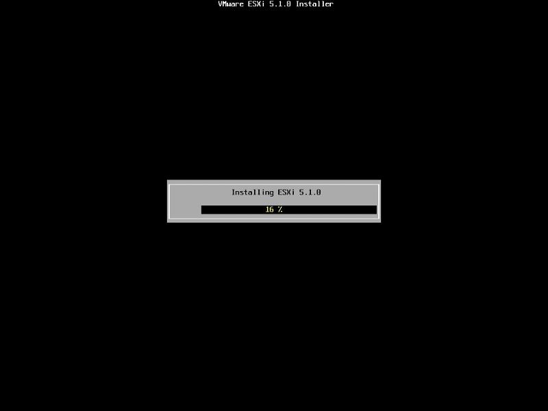 The Progress Bar will confirm installation progress.