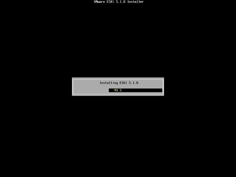 The Progress Bar will confirm installation progress.