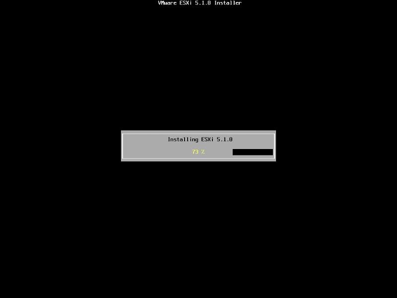 The Progress Bar will confirm installation progress.
