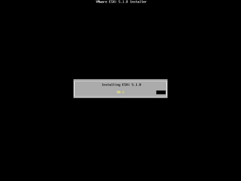 The Progress Bar will confirm installation progress.