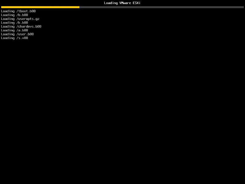 Loading VMware ESXi