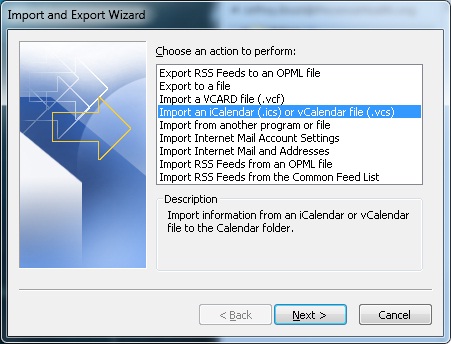 Outlook 2000 .Ics File