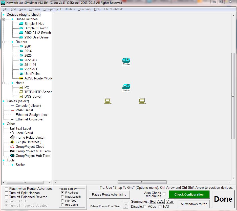 Solved Network Lab Simulator v1.11h Screenshot Help Experts Exchange