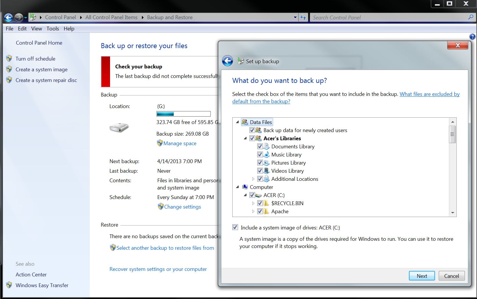 Solved: Control Panel\All Control Panel Items\Backup and Restore error ...