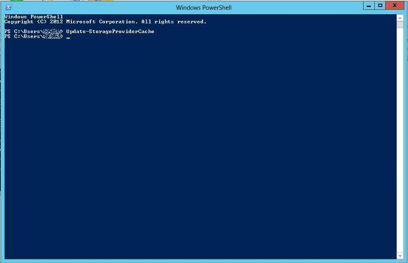 Update-StorageProviderCache