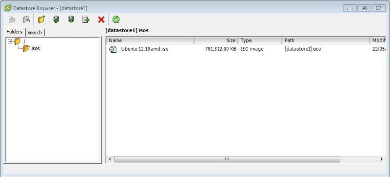 datastore1 with iso image