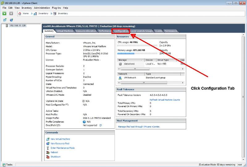 Click Configuration Tab