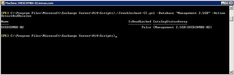 Troubleshoot-CI.ps1 -Database "Management 2.5GB" -ActionDetectAndResolve