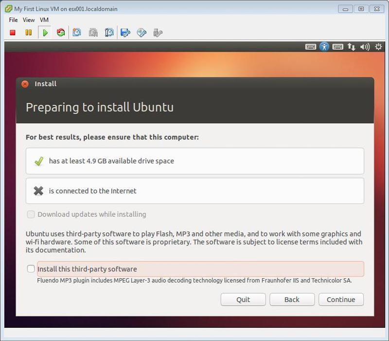 Ubuntu Installation Continue