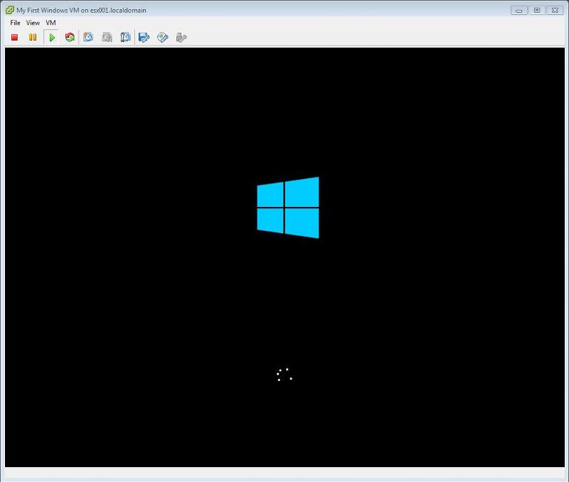 Windows 2012 Installation Startup