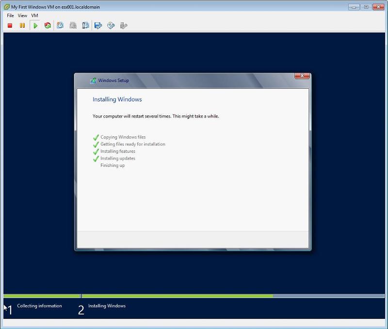 Windows 2012 Installation - Finishing Up