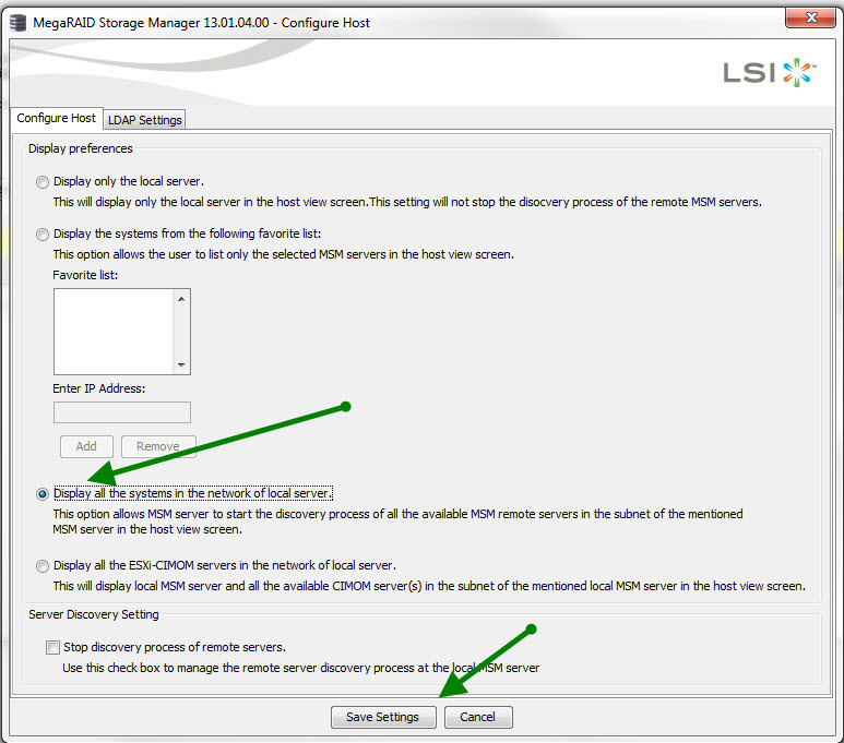 avago megaraid storage manager default password