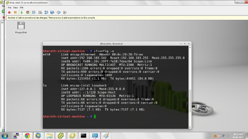 LInux_mint_15 ifconfig