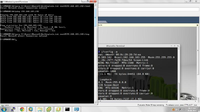 ping works fine of linux VM