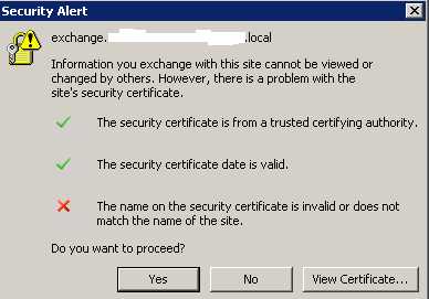 Solved: exchange certificate srv error | Experts Exchange