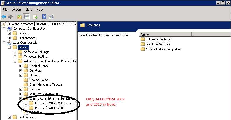 templates office 2010
