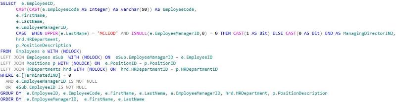Solved: T-SQL Formatting Standards | Experts Exchange