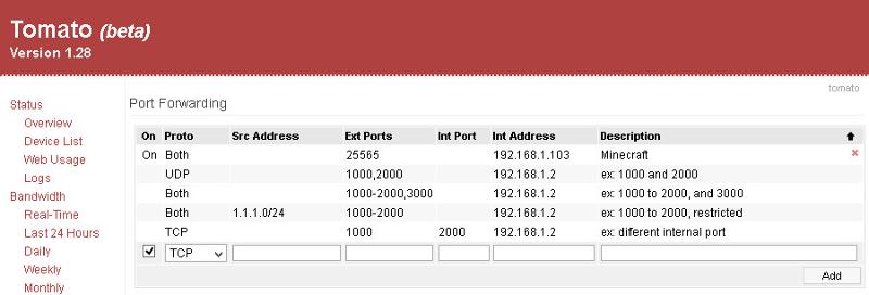 Tomato Software For Router Solved: Port Forward Linksys e3000 runing tomato does not work ...