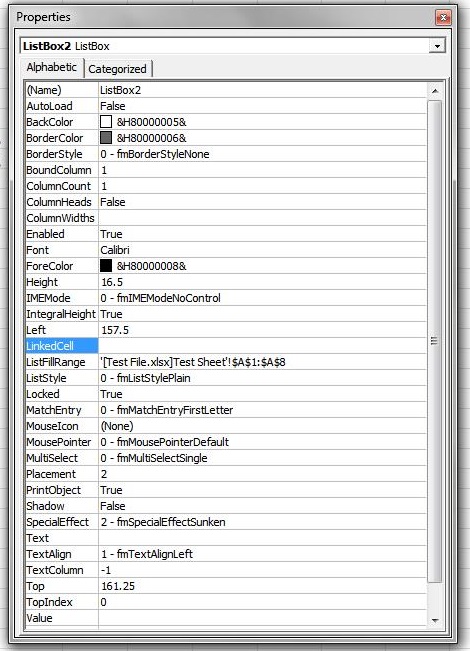 Excel VBA listbox rowsource questions/limitations Solutions | Experts ...