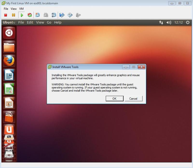 Install VMware Tools Prompt