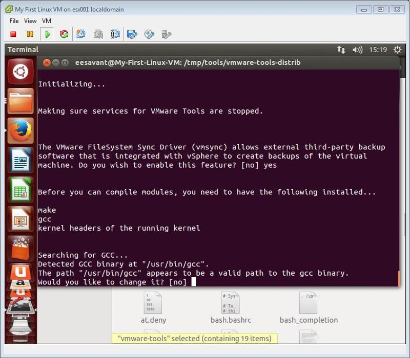 VMware Tools Compile options