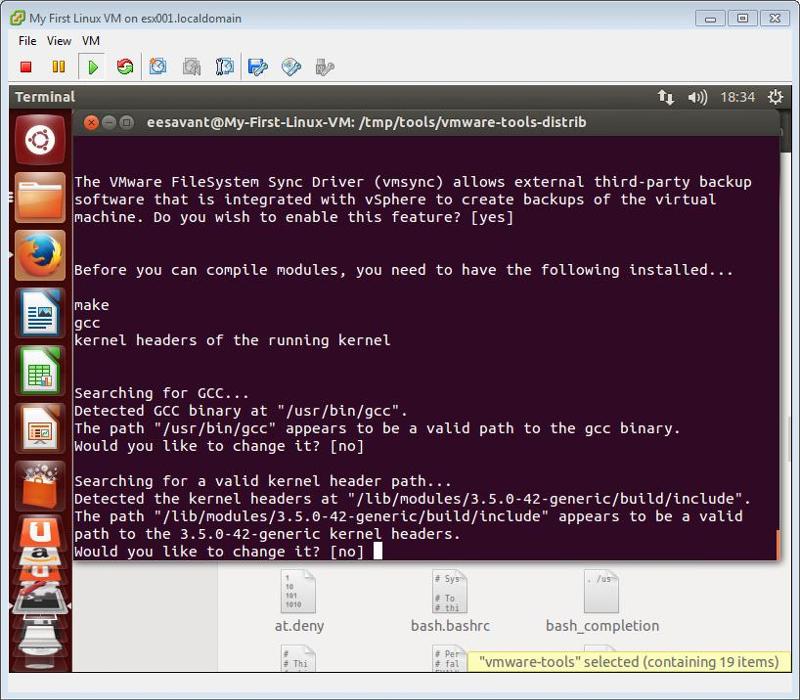 VMware Tools Compile kernel headers